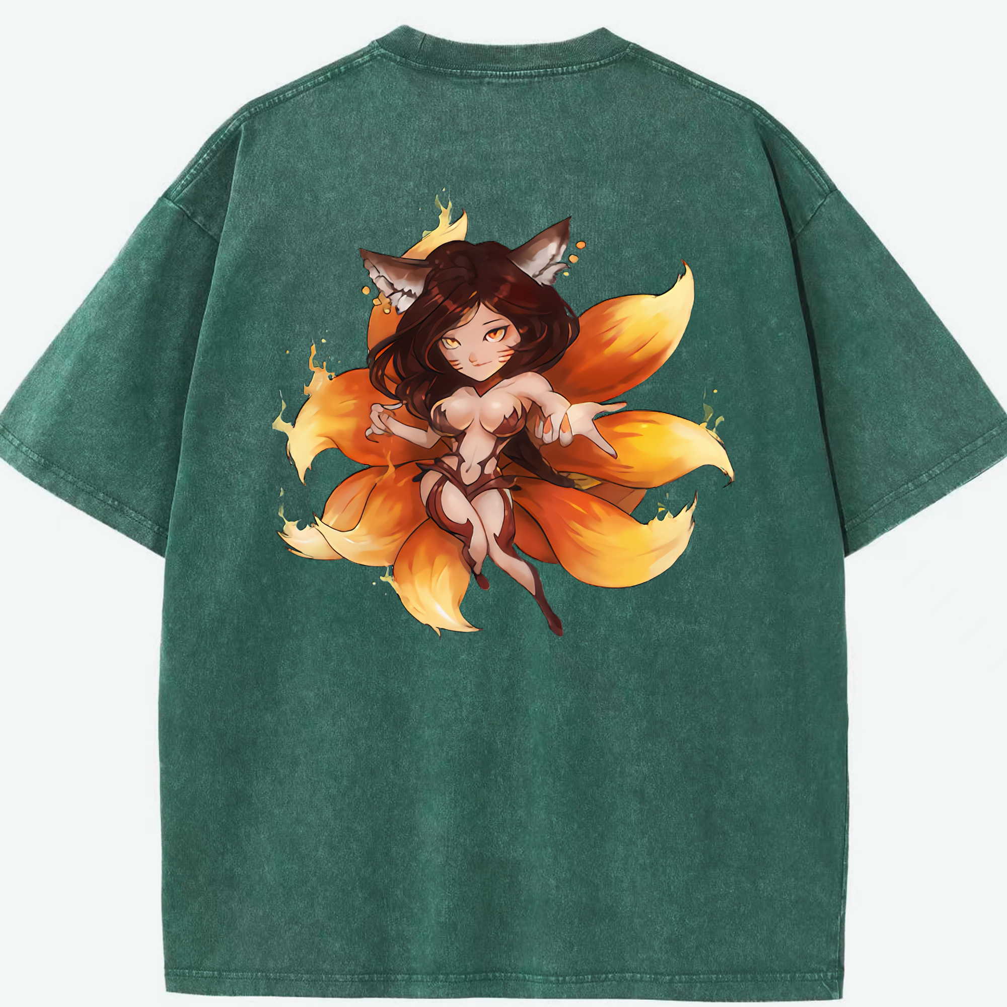リーグ・オブ・レジェンド League of Legends LOL 綿100% ヴィンテージ風 半袖Tシャツ（背面プリント）